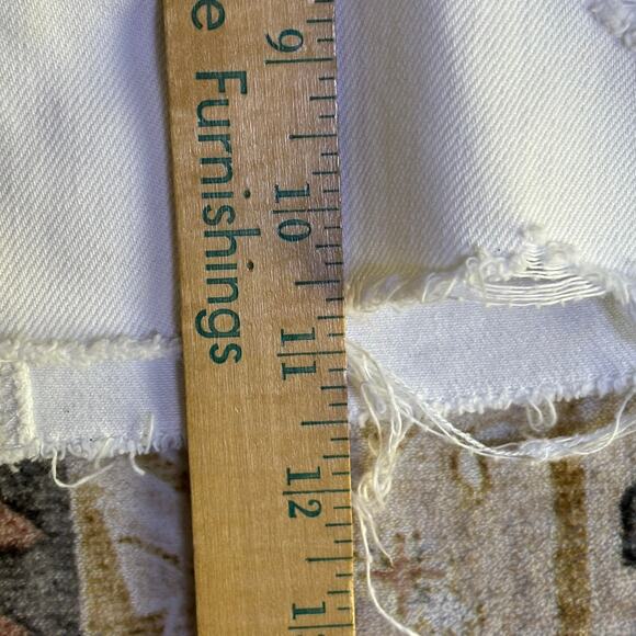 Abercrombie and Fitch Micro Mini White Denim Jean Skirt Early 2000s Y2k Size 6 - Picture 8 of 10